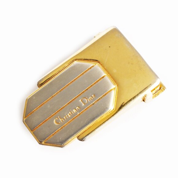 Dior Other - Christian Dior Belt Buckle Gold Silver Metal Logo Mens Vintage Retro